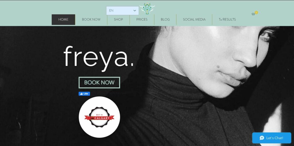 Freya MediSpa & Wellness' Homepage