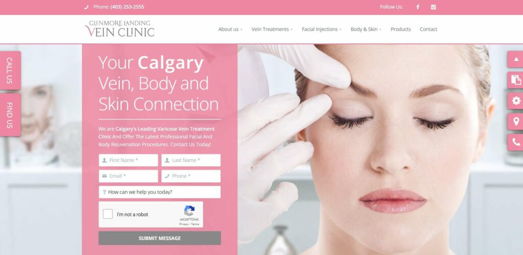 Glenmore Landing Vein Clinic's Homepage