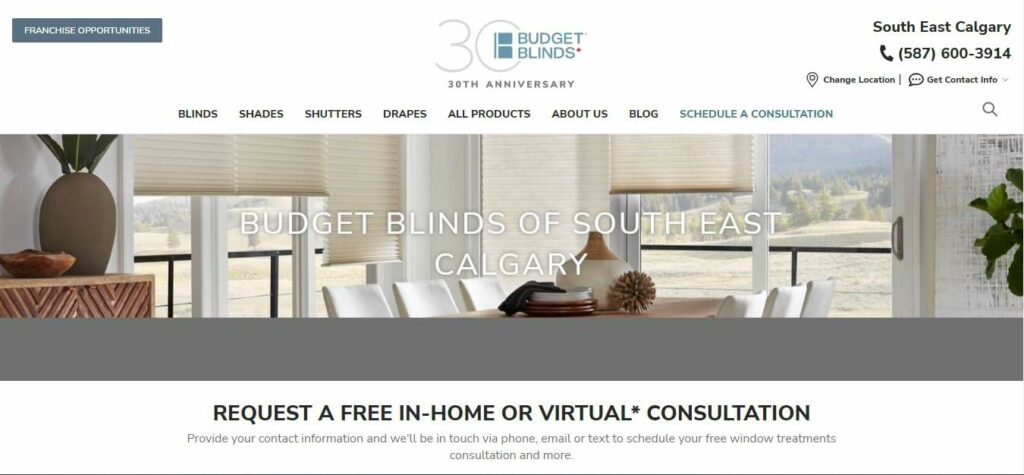 2. Budget Blinds of Southeast Calgary
