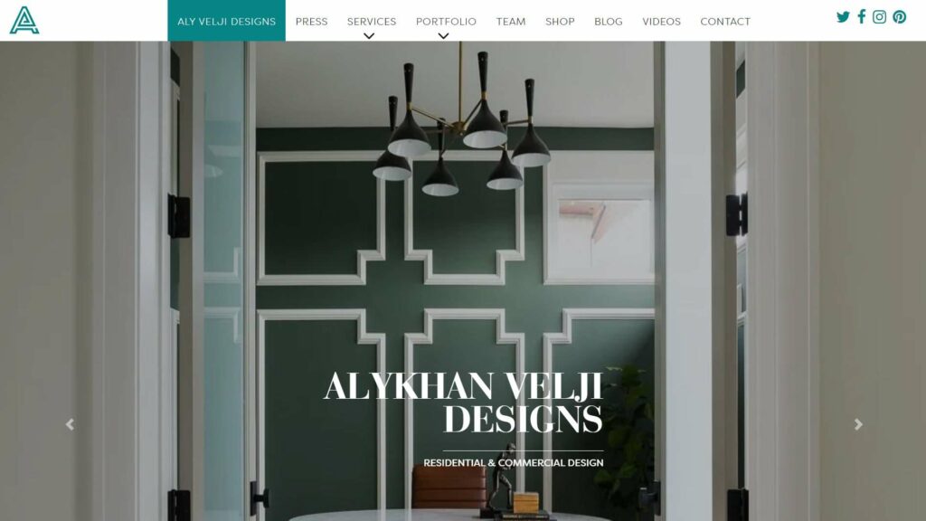 Aly Velji Designs Homepage