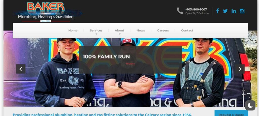 Baker Plumbing Homepage