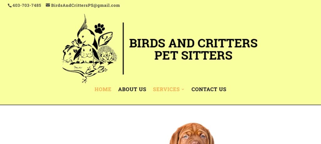 Birds and Critters Pet Sitters Homepage