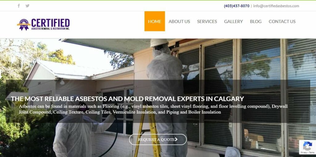 Certified Asbestos Removal Inc. Homepage