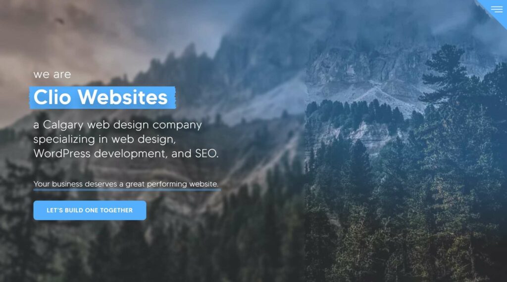 Clio Websites Homepage