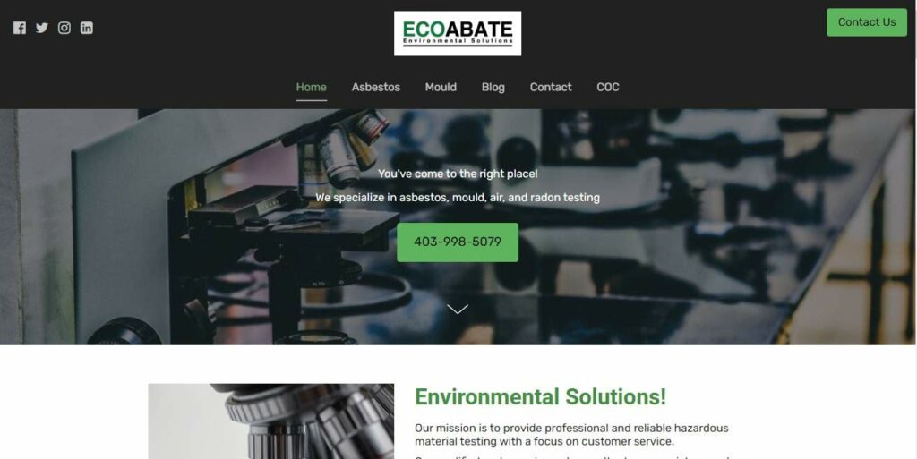 Eco Abate Inc. Homepage