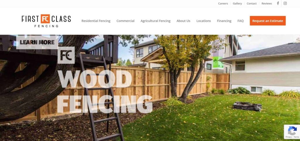 First Class Fencing Homepage
