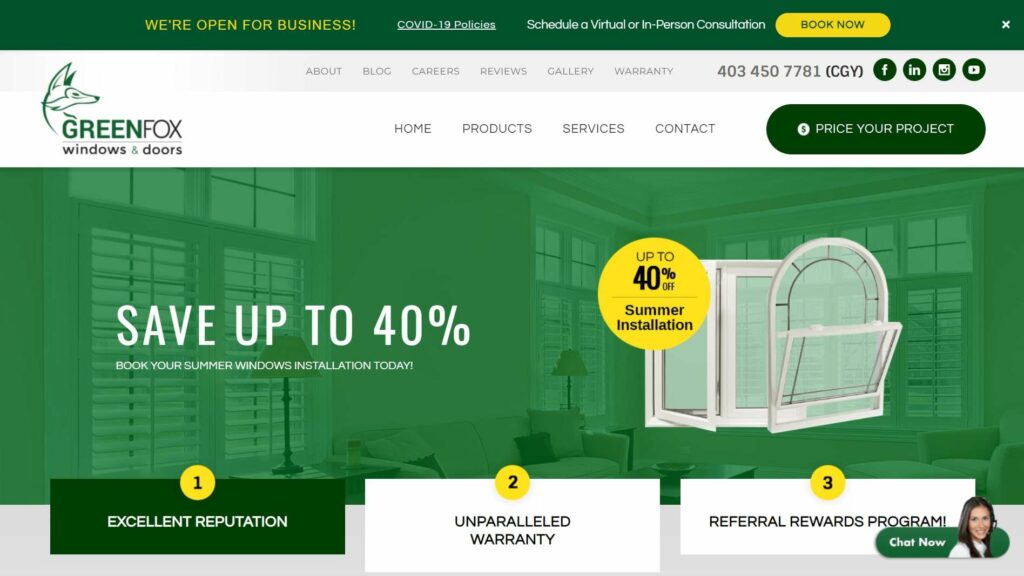 Greenfox Windows & Doors Homepage