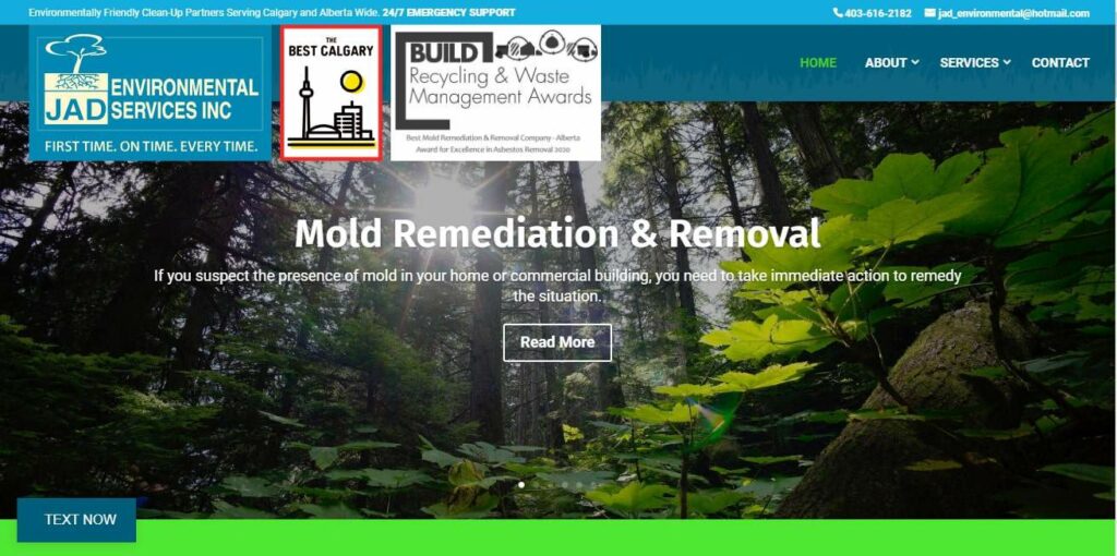 JAD Environmental Services - Mold and Asbestos Removal Homepage