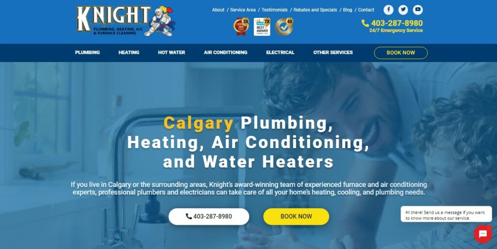 Knight Plumbing, Heating and Air Conditioning Homepage