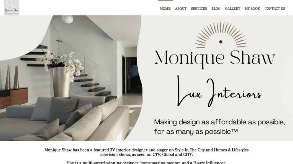Monique Shaw Lux Interiors Homepage
