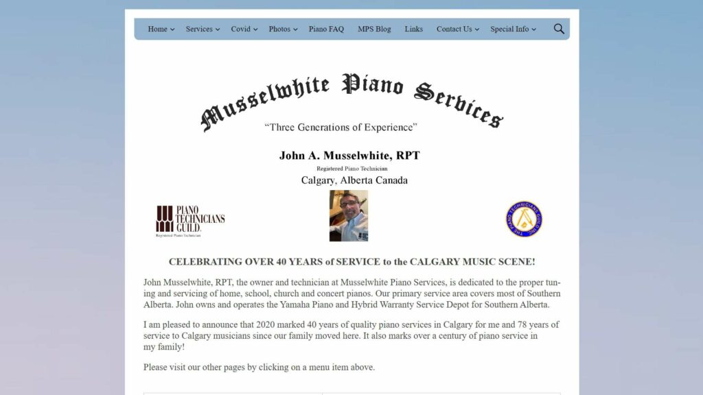 Musselwhite Piano Services Homepage
