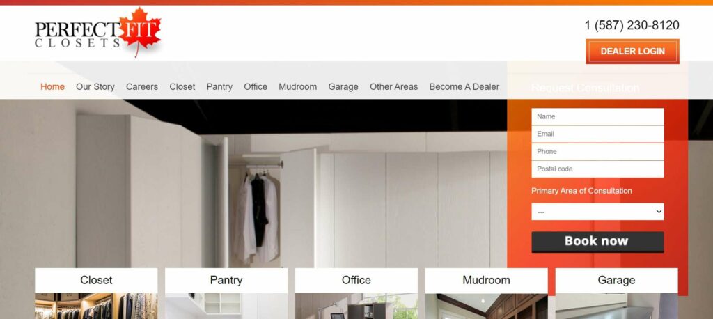 Perfect Fit Closets Homepage