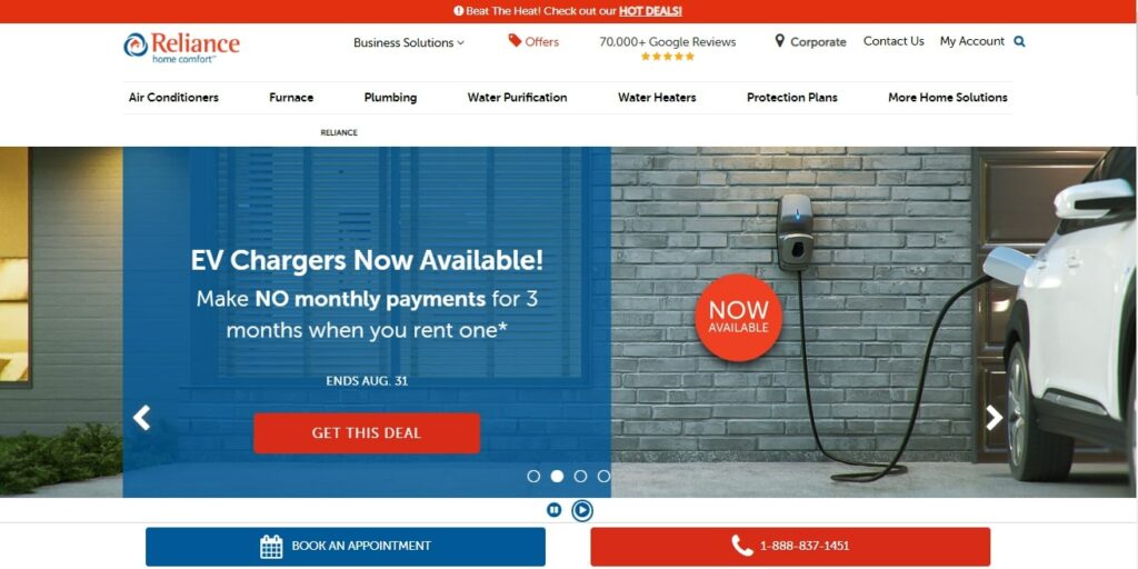 Reliance Heating, Air Conditioning & Plumbing Homepage