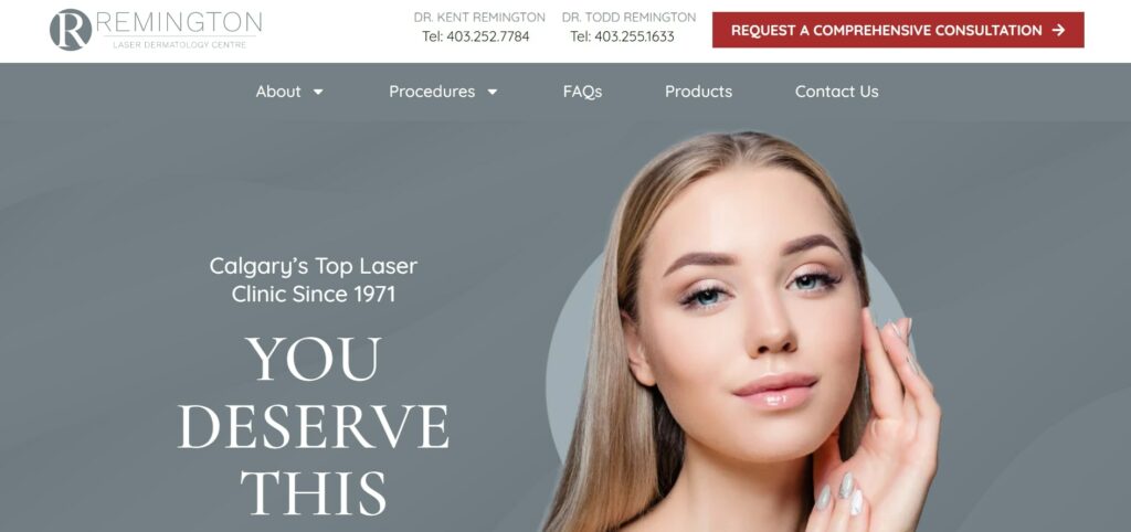 Remington Laser Dermatology Centre Homepage