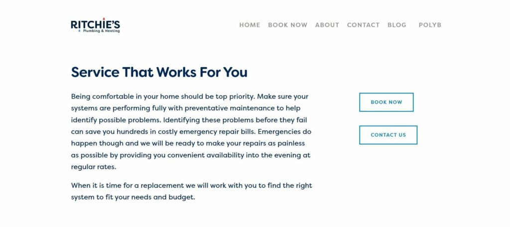 Ritchie's Plumbing & Heating Homepage