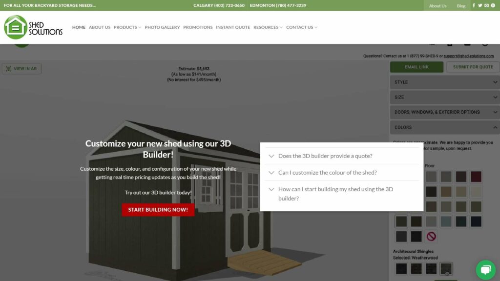 Shed Solutions Homepage