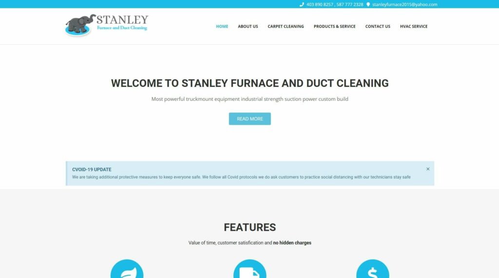 Stanley Furnace and Duct Cleaning Homepage