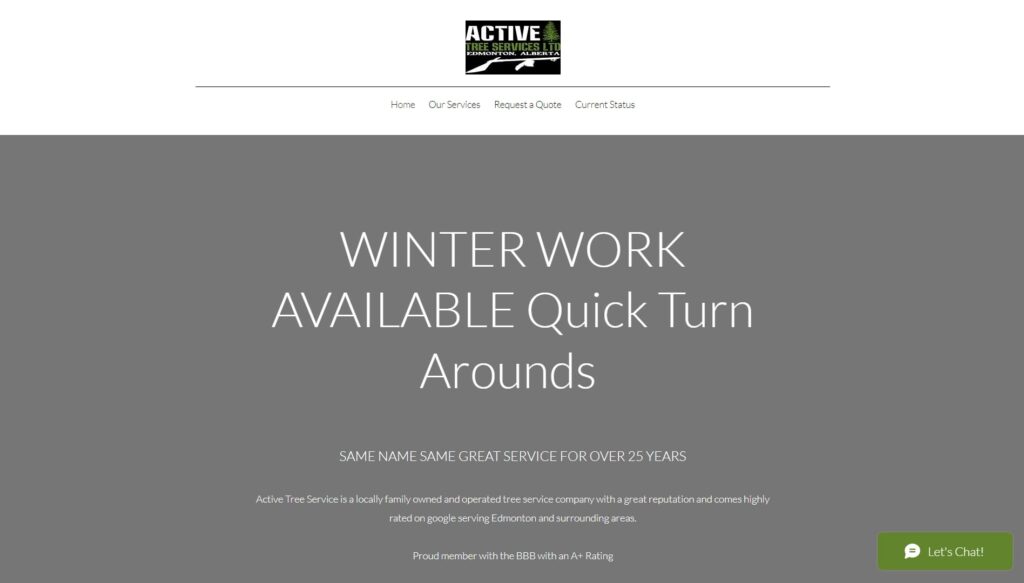 Active Tree Services Homepage