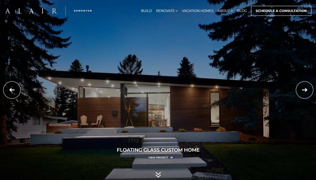 Alair Homes' Homepage