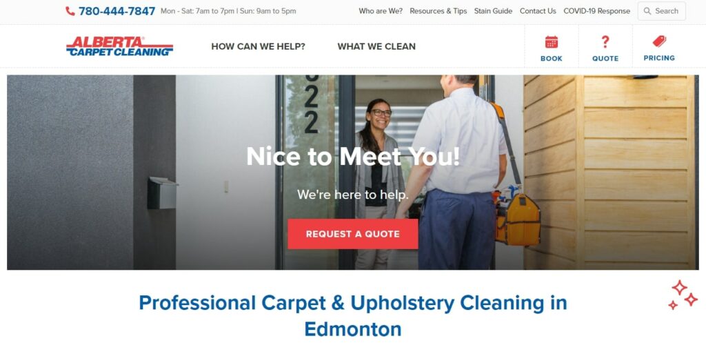 Alberta Carpet Cleaning' Homepage