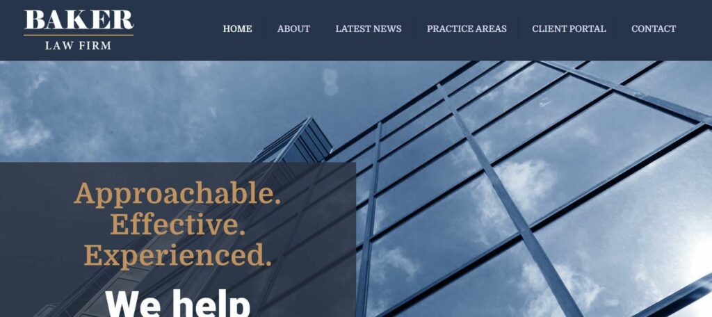 Baker Law Firm' Homepage