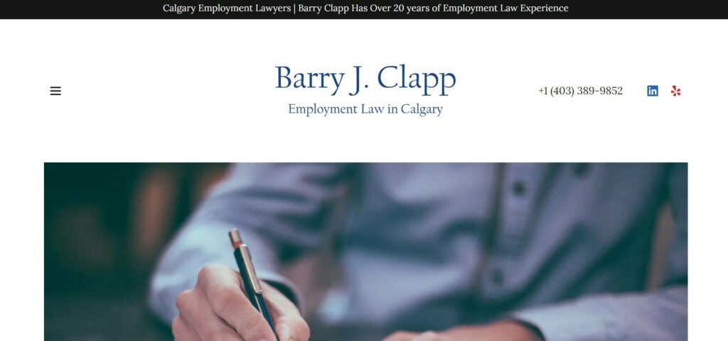 Barry Clapp Calgary Employment Lawyers' Homepage