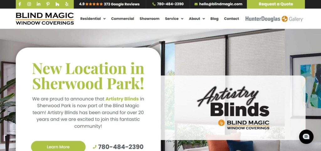 Blind Magic Window Coverings' Homepage