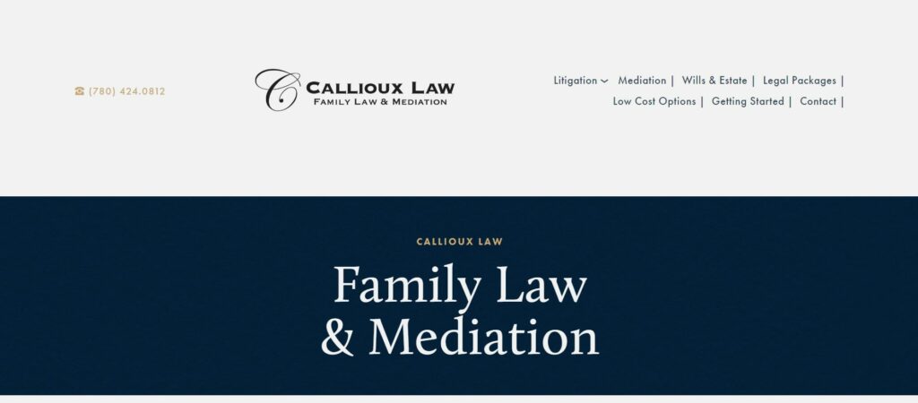 Callioux Law' Homepage