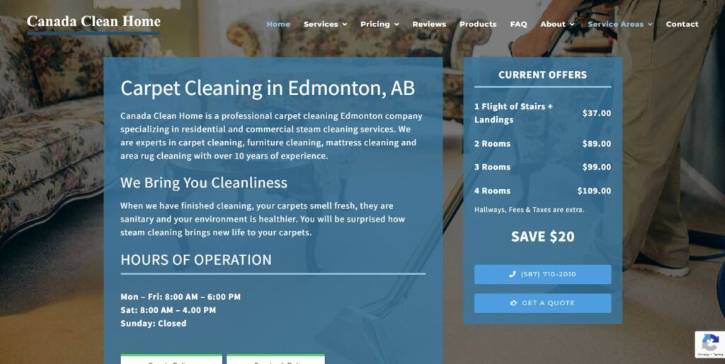 Canada Clean Home' Homepage