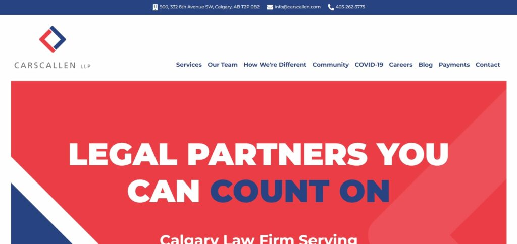 Carscallen LLP' Homepage