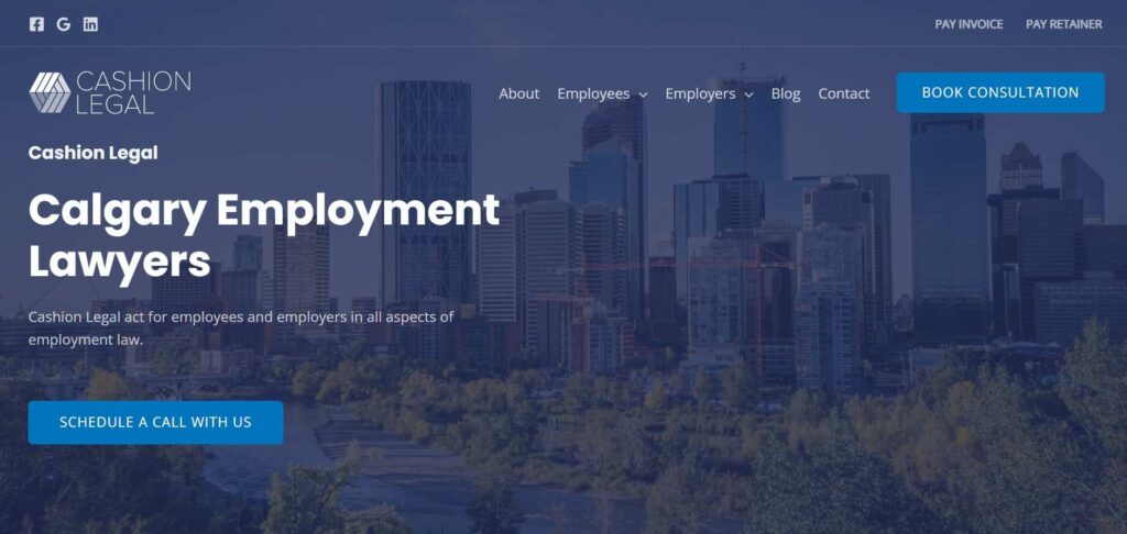 Cashion Legal Employment Law' Homepage