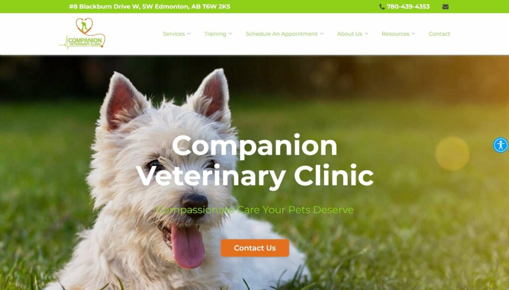 Companion Veterinary Clinic Homepage