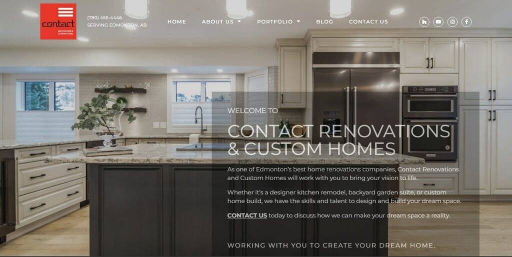 Contact Renovations & Custom Homes Ltd. Homepage