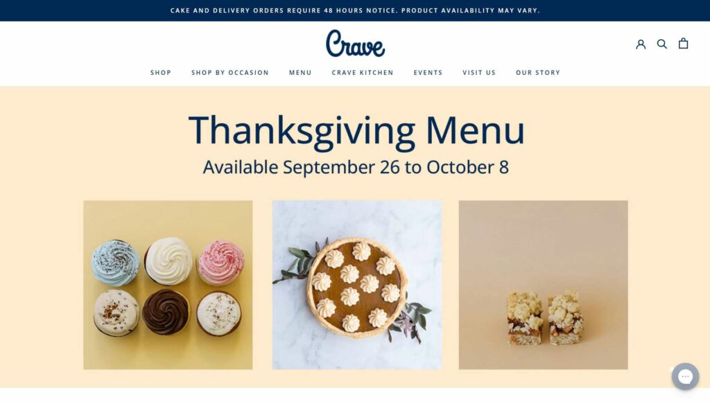 Crave Cupcakes' Homepage
