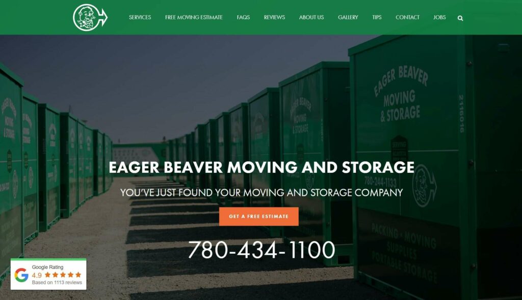 Eager Beaver Moving' Homepage