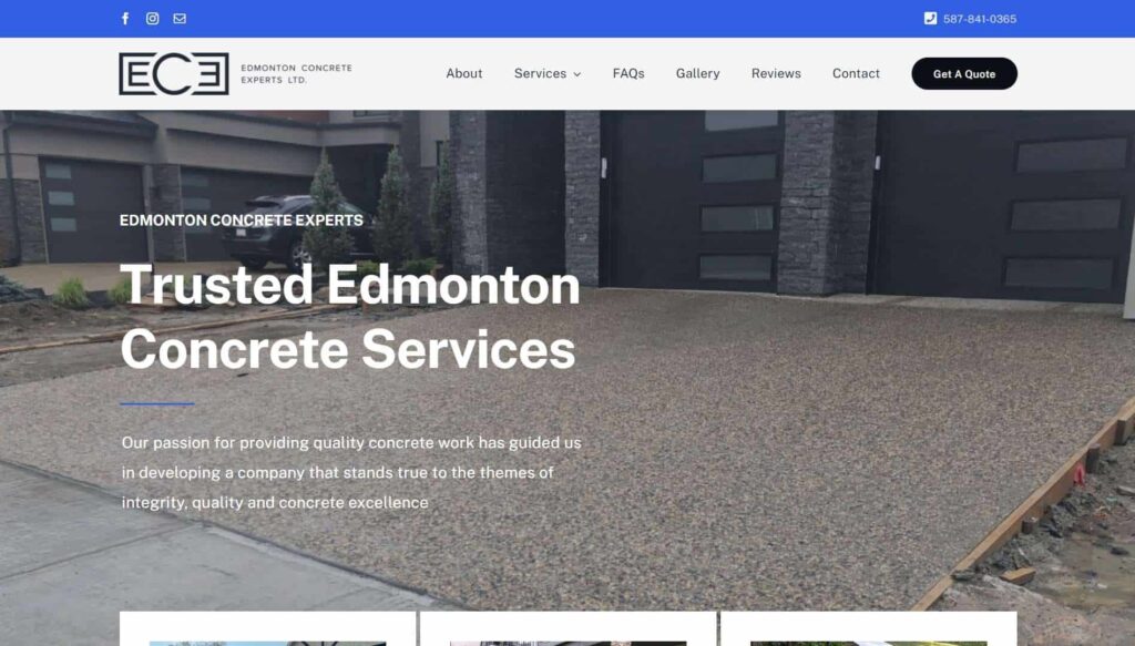 Edmonton Concrete Experts Homepage