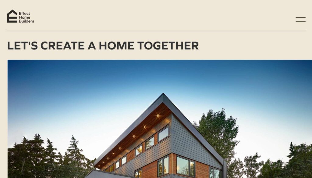 Effect Home Builders' Homepage