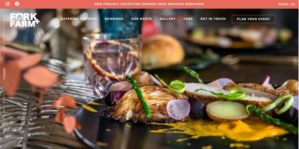 Fork + Farm Catered Events' Homepage