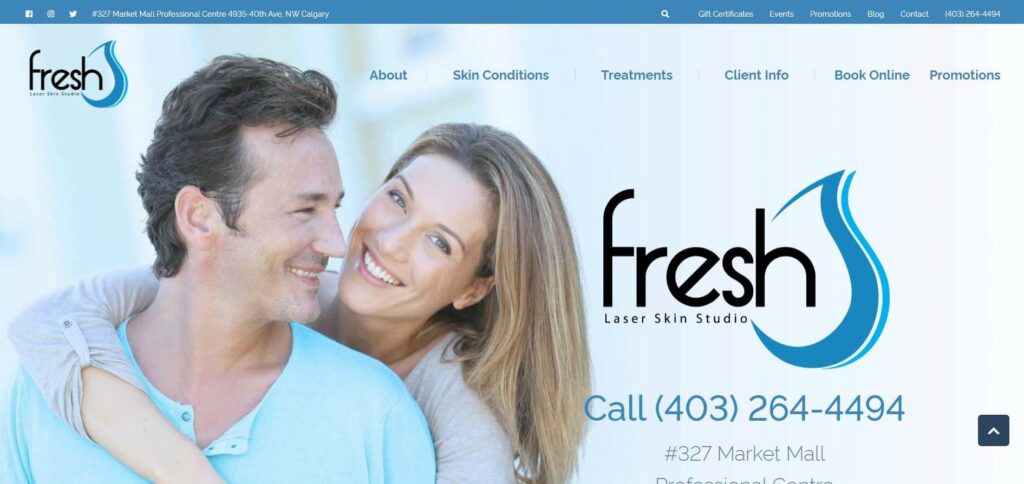 Fresh Laser Skin Studio' Homepage