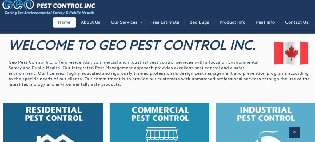 Geo Pest Control Inc' Homepage