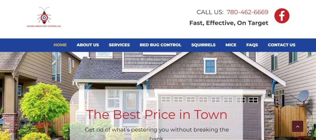 Golden Arrow Pest Control Inc.' Homepage