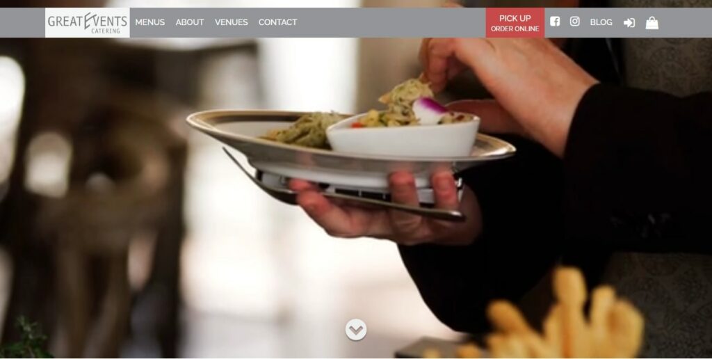 Great Events Catering' Homepage