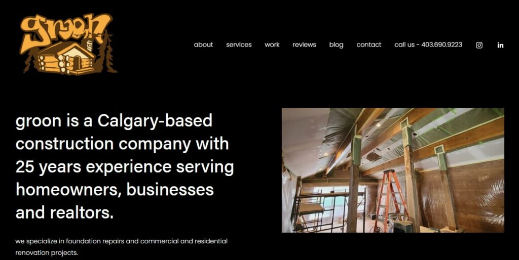 Groon Construction Homepage