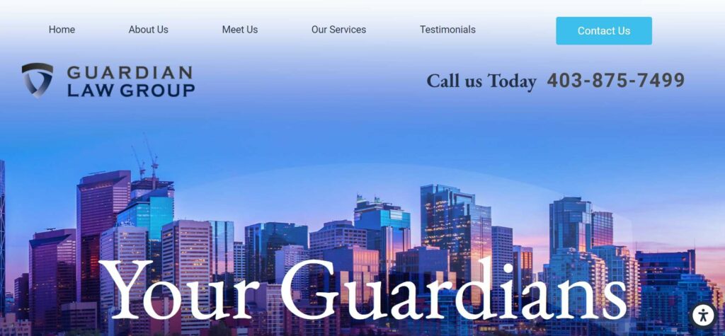 Guardian Law Group LLP' Homepage