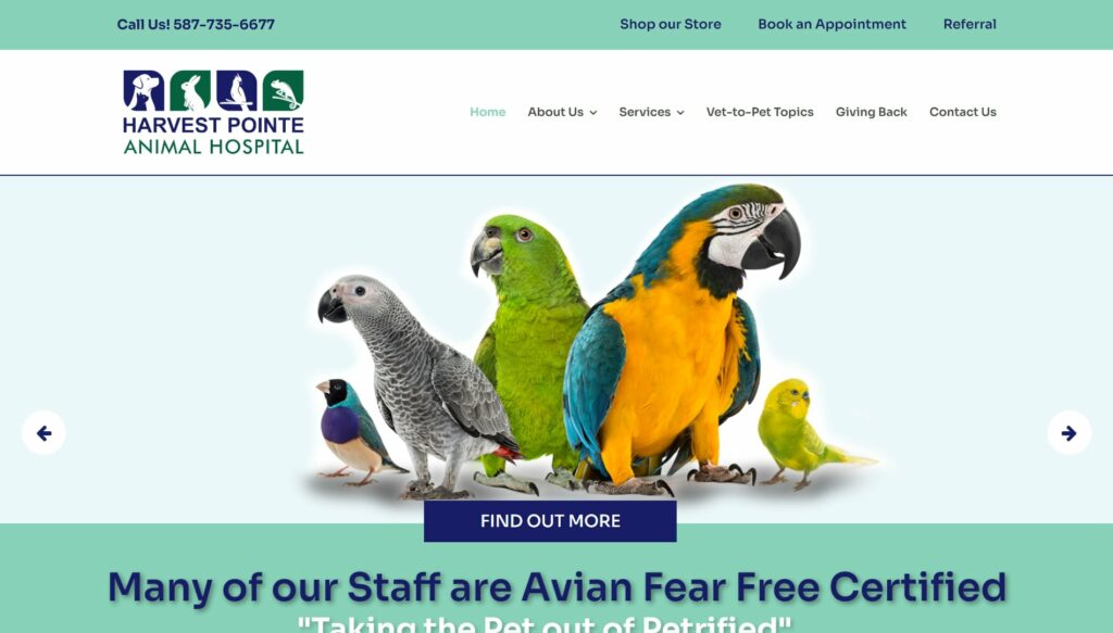 Harvest Pointe Animal Hospital Homepage