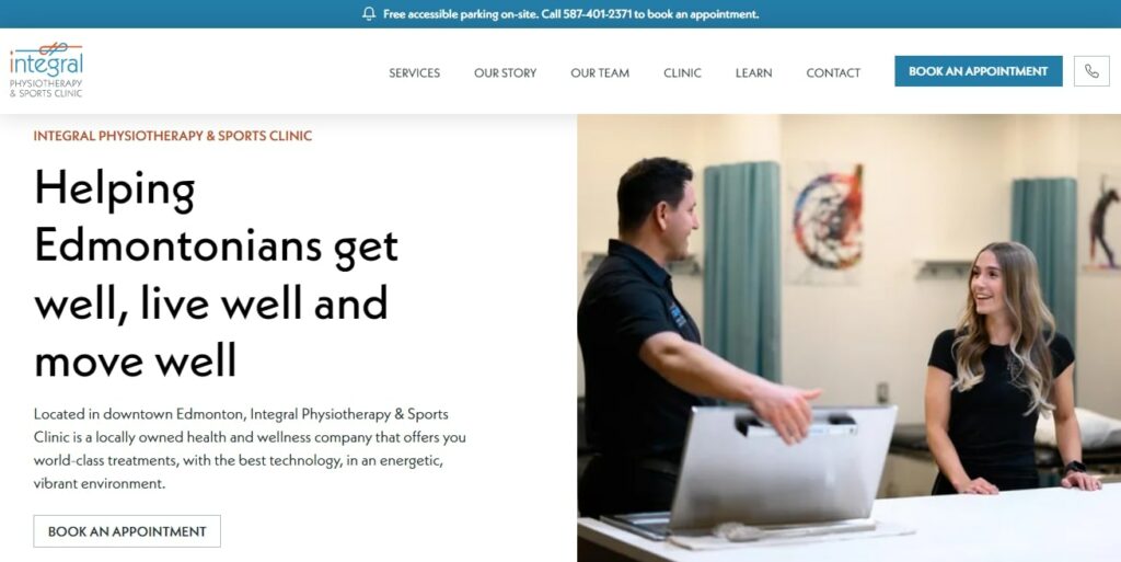 Integral Physiotherapy & Sports Clinic Homepage