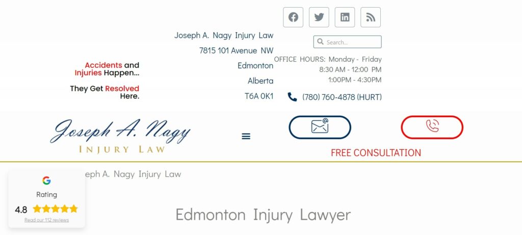 Joseph A. Nagy Injury Law' Homepage
