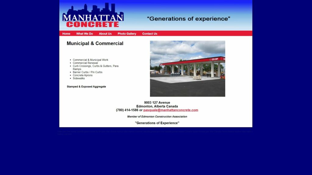 Manhattan Concrete Homepage