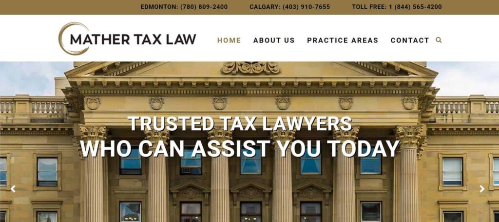 Mather Tax Law & Tax Dispute Resolution Homepage