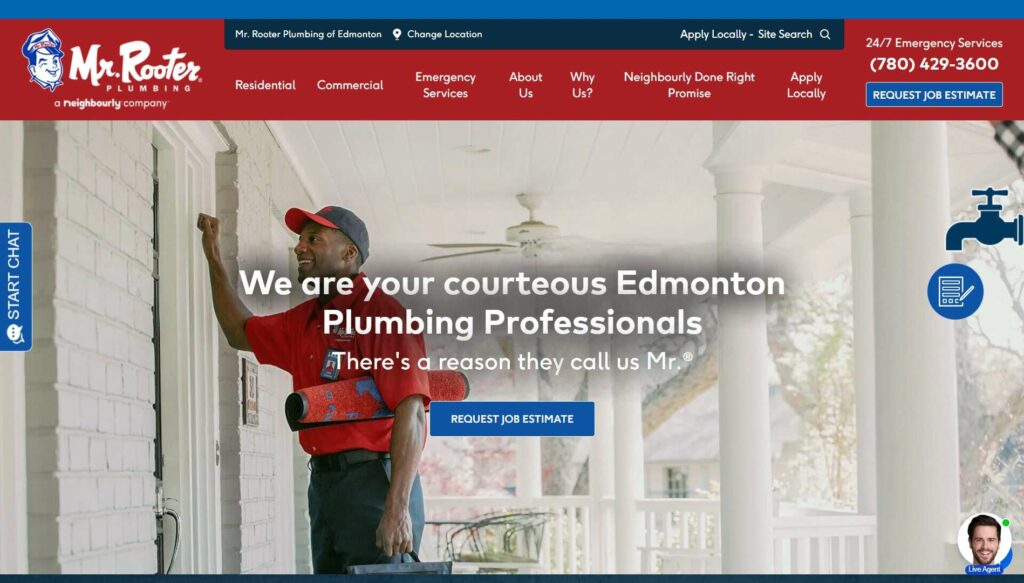 Mr. Rooter Plumbing of Edmonton Homepage